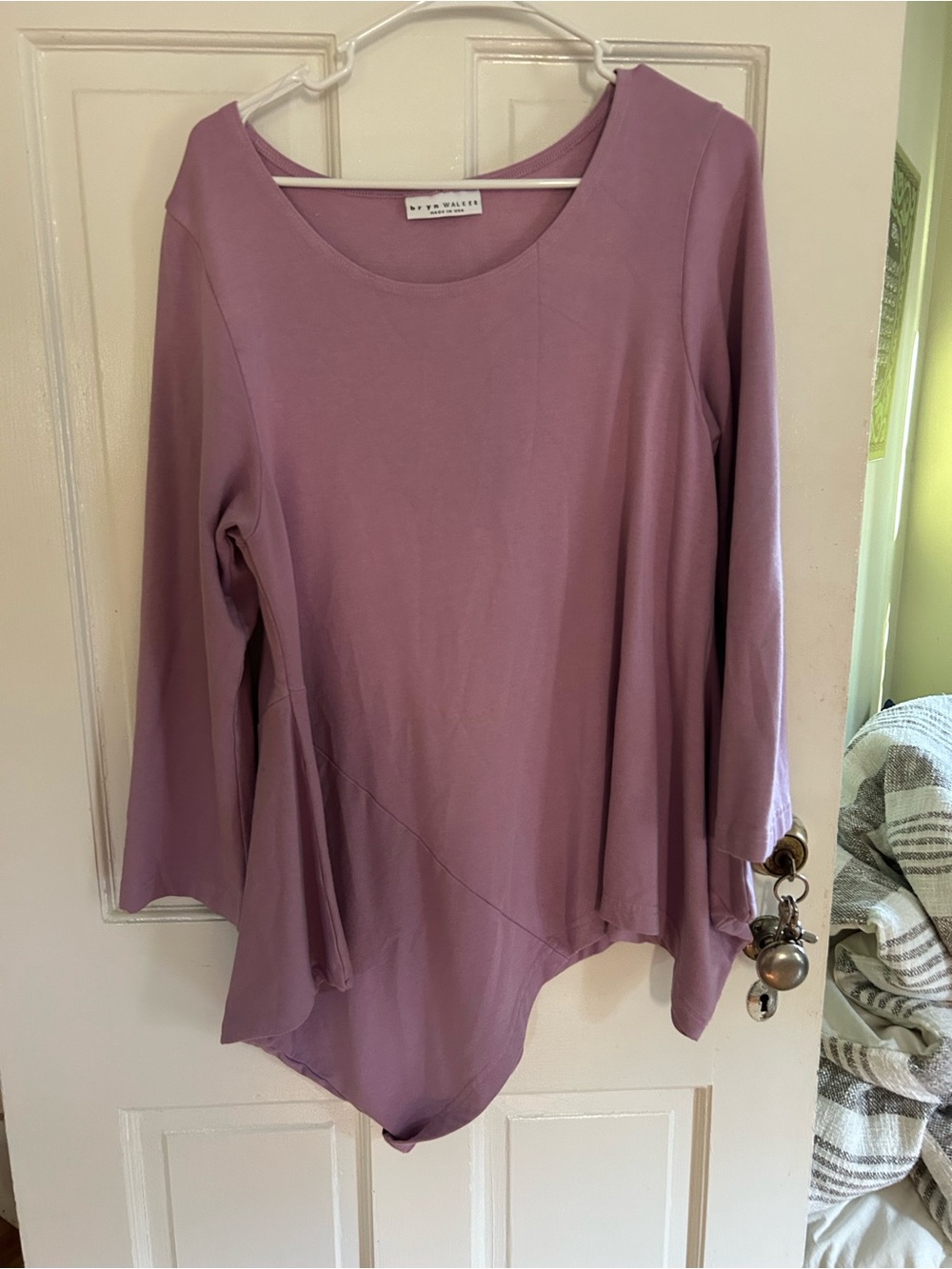 bryn Walker Mauve Asymmetric Long-Sleeve Tunic
